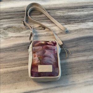 NENA & CO LEATHER AND CANVAS CROSSBODY BAG